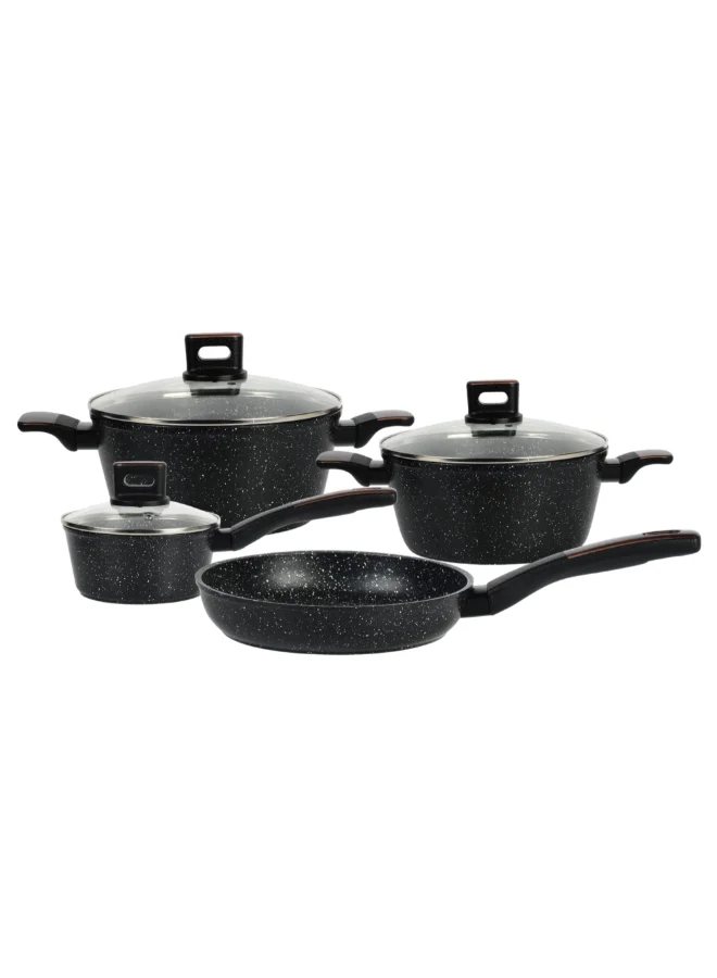 بارفيت طقم أواني طهي ألومنيوم مطروق 7 قطع رمادي داكن  31 x 15 x 56 سم HS-97